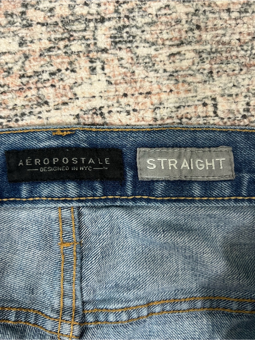 Aeropostale Mens Cut Off Jean Shorts Denim 34 Frayed Hem 100% Cotton - Picture 6 of 10